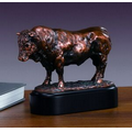 Fleckvieh/Simmental Bull figurine 8" W x 6" H